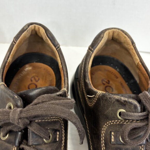 Vintage Ecco Leather Lace Up Shoes Mens Size 44 (10 / 10.5) Brown Casual Comfort main image 4